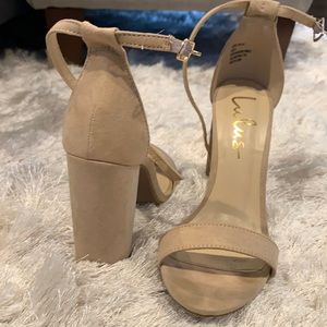 Suede high heels